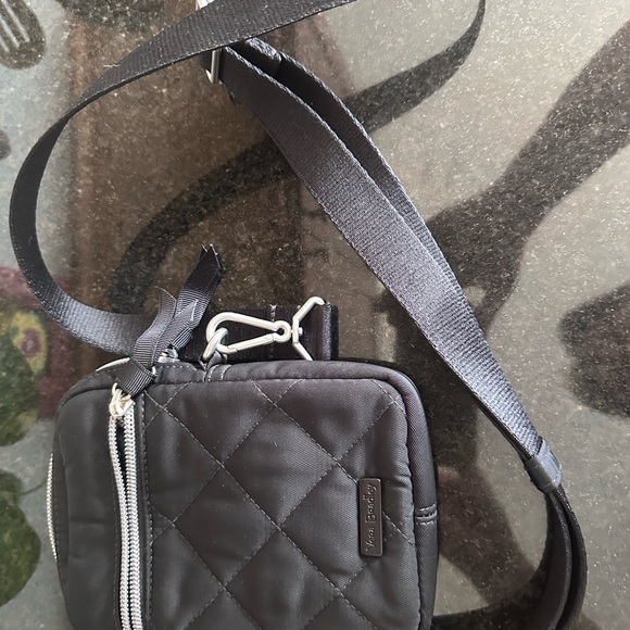 Vera Bradley 2 Crossbody Bags solid black and floral - Picture 5 of 6